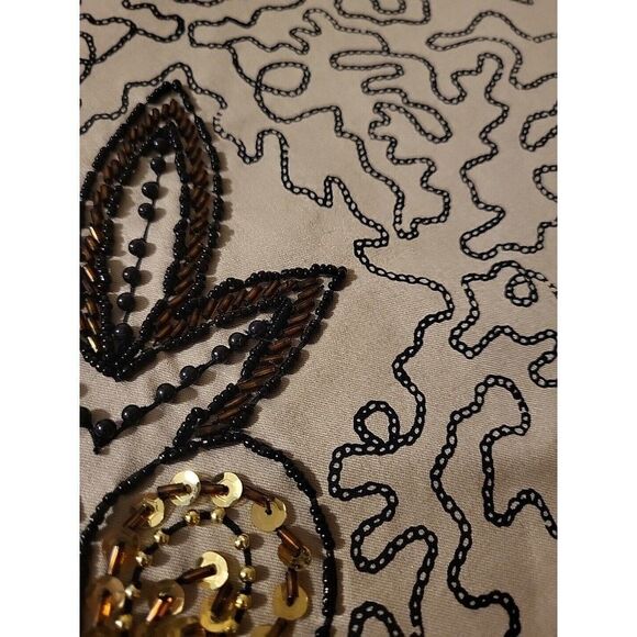 Basil Maude Hand Beaded Embellished A-line Skirt Sz 2 Boho Anthro Art To… - Picture 6 of 13